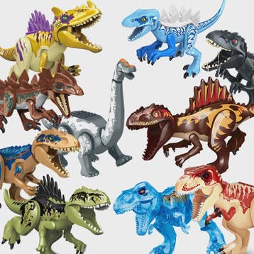 Grote Bouwblok Dinosaurus Speelgoed - Indominus Rex & Tyrann, Verzenden, Nieuw