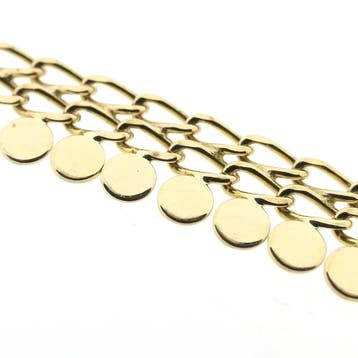 8 karaat collier met bolletjes schakel (Ketting), Ophalen of Verzenden, Gebruikt, Geel, Goud