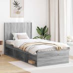 vidaXL Hoofdbord PB, Verzenden, Nieuw, Grijs, Hout