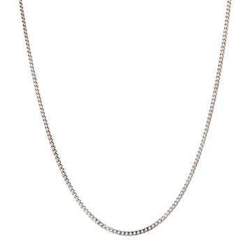 Witgouden lengtecollier gourmet 44 cm 14 karaat, Sieraden, Tassen en Uiterlijk, Kettingen, Verzenden, Zo goed als nieuw, Goud