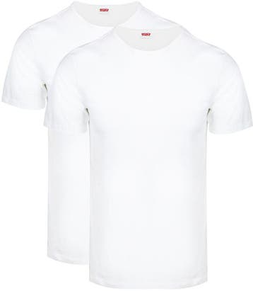 Levis T-shirt Solid Crew Wit 2Pack maat L Heren, Kleding | Heren, T-shirts, Maat 52/54 (L), Levi's, Verzenden, Wit