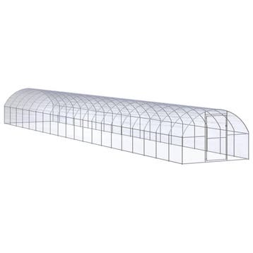 vidaXL Kippenren 3x20x2 m gegalvaniseerd staal, Verzenden, Nieuw