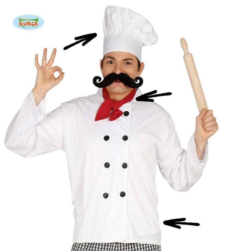 Verkleedset chef kok, Kleding | Heren, Carnavalskleding en Feestkleding, Nieuw, Ophalen of Verzenden