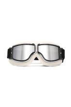 Goggles Motorbril Skibril Bril Wit Montuur Zilveren Spiegelg, Ophalen of Verzenden, Nieuw, Overige maten, Carnaval
