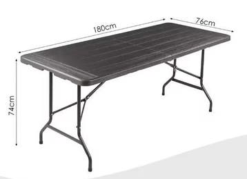 Opvouwbare Eettafel 180 cm – Stevig en Voor Binnen/Buiten, Verzenden, Nieuw