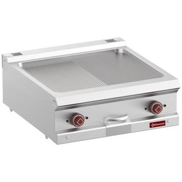 Diamond elektrische bakplaat met 1/2 vlakke 1/2 geribde plaa, Verzenden, Nieuw in verpakking