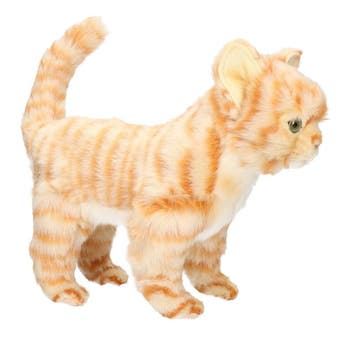 Hansa kitten knuffel - rood - pluche - 30 cm - poes, Verzenden, Nieuw