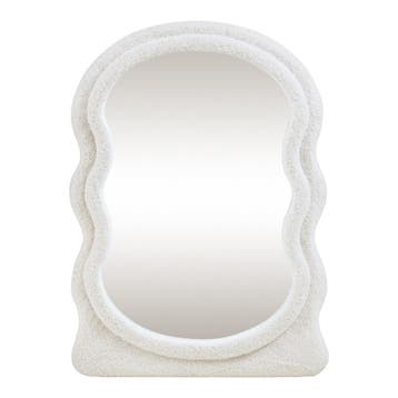 Wandspiegel Brummen rechthoekig 80x60 cm wit [en.casa], Verzenden, Nieuw