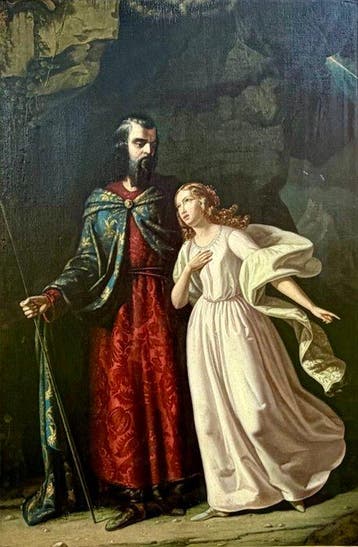 English School (XIX) - Prospero and Miranda - The Tempest
