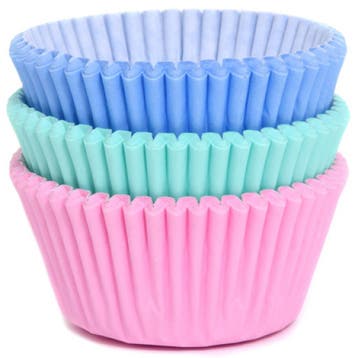 Cupcake Vormpjes HoM Pastel Assortiment 50x33mm. 72st., Verzenden, Nieuw