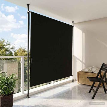 vidaXL Buiten Rolgordijn Zwart 100 x 270 cm, Verzenden, Nieuw
