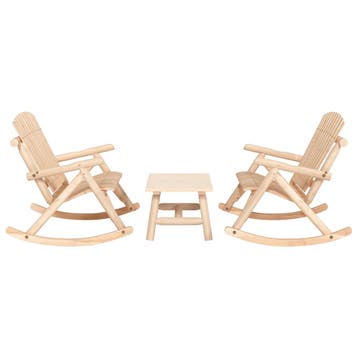 vidaXL 3-delige Loungeset massief vurenhout, Verzenden, Nieuw, Hout, Loungeset