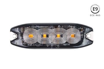 LED Flitser 12/24V 4x3W - 19 Flits patronen - Oranje, Auto diversen, Verzenden, Nieuw