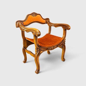 Fauteuil - Hout, Fluweel, Italiaanse klassieke stijl voor de