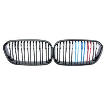 Grill Nieren BMW F20/F21 15-19 Glans Zwart Dubbel Spaak M, Ophalen of Verzenden, Nieuw