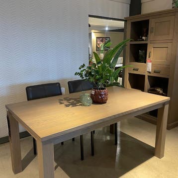 Eettafel Malinda - Grey Eiken 160x90 - Uitschuifbaar - Weber, Huis en Inrichting, Tafels | Eettafels, 50 tot 100 cm, Eikenhout