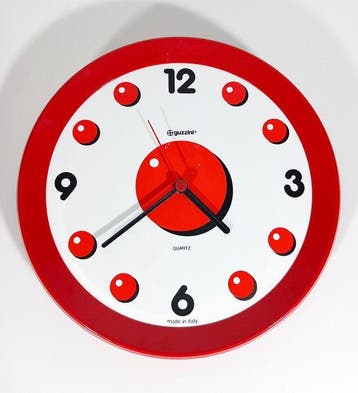 Wandklok - Guzzini - Plastic - 1970-1980 - ontwerp Bruno