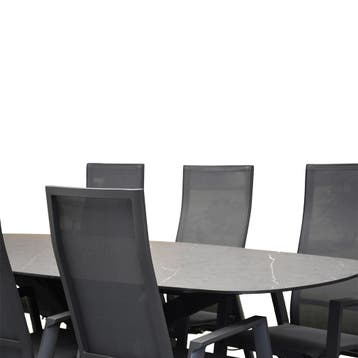 San Francisco Nancy dining tuinset 240x100xH76 cm 7 delig, Ophalen of Verzenden, Nieuw