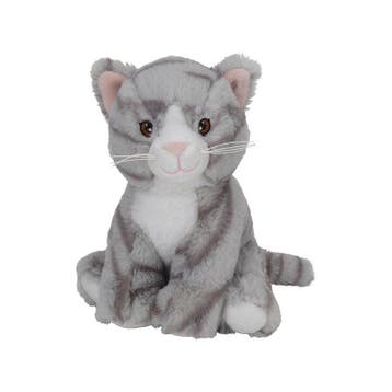 Nature Planet poes knuffel - grijs - 17 cm - pluche, Verzenden, Nieuw
