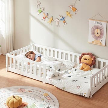 Kinderbed Tanna 90x200 cm wit [en.casa], Verzenden, Nieuw