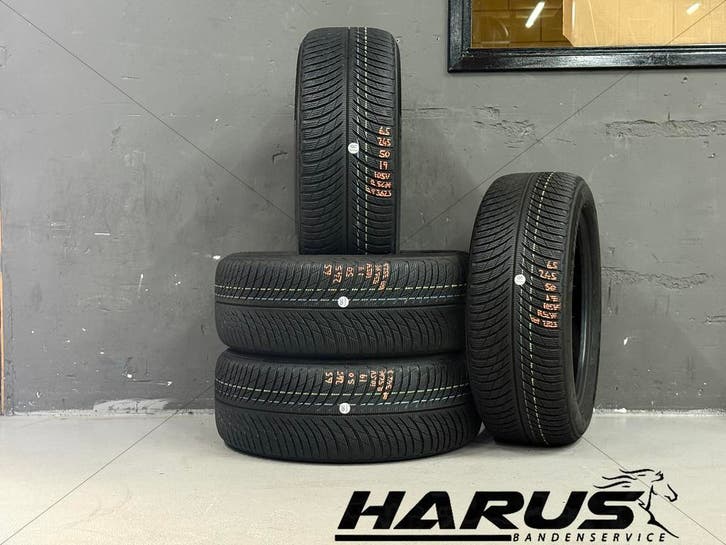 245/50/19 105V * Michelin winterbanden 6,5mm profiel 4 stuks, Auto-onderdelen, Banden en Velgen, 19 inch, Erkend duurzaam, Winterbanden