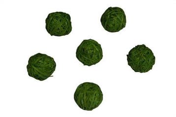 Rotan Stro Bal Appelgroen dia 4 cm 15 stuks, Ophalen of Verzenden, Nieuw