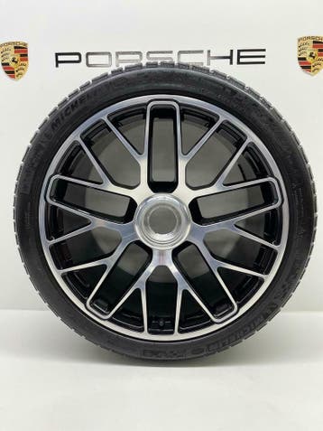 Porsche 991Turbo/GTS ORIGINELE 20 zw/alu winterset (8 MM), Ophalen, Gebruikt, 295 mm, Banden en Velgen