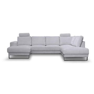 U-Bank Baarlo - u-banken - Zilver, Nieuw, 150 cm of meer, Stof, 300 cm of meer