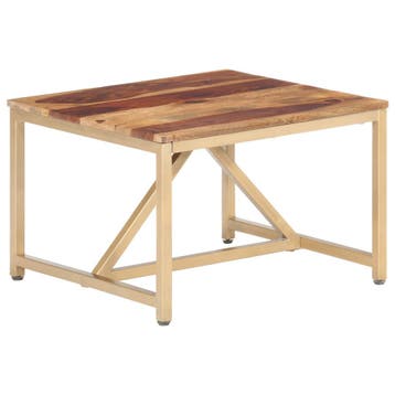 vidaXL Bijzettafel 60x60x40 cm massief hout, Huis en Inrichting, Tafels | Bijzettafels, Verzenden, Nieuw, Hout, Minder dan 45 cm