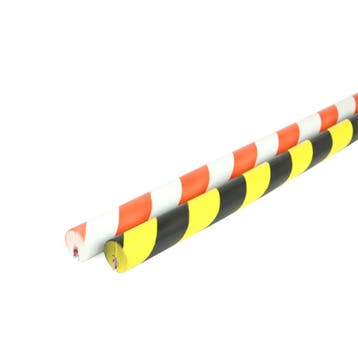 Stootrand foam, model 2 – 1 meter - Wit & Rood -, Verzenden
