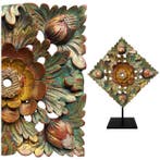 Oorspronkelijk deel van het Balinese tempelmuurpaneel -