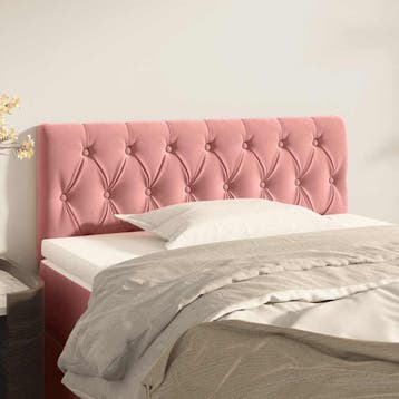 vidaXL Hoofdbord 90x7x78/88 cm fluweel roze, Verzenden, Nieuw, Stof