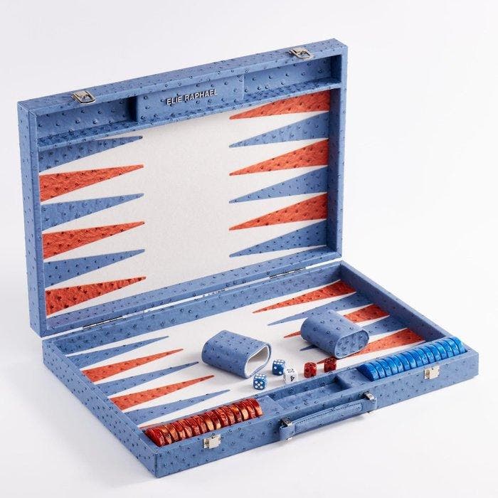Elie Raphaël - Bordspel - Backgammon Set, Antiek en Kunst, Antiek | Speelgoed