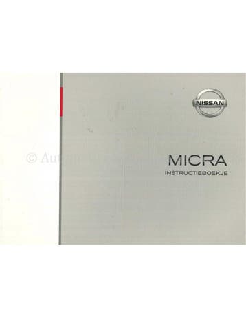 2003 NISSAN MICRA INSTRUCTIEBOEKJE NEDERLANDS
