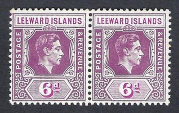 Benedenwindse eilanden 1938 - Koning George VI 6d variëteit, Gestempeld