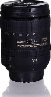 Nikon AF-S DX NIKKOR 16-85 mm F3.5-5.6 ED G VR 67 mm filter, Verzenden, Zo goed als nieuw, Standaardlens