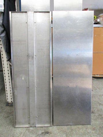 RVS Schappen, Wandschappen, B145 x D50 x H3cm, Gebruikt