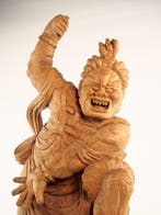 Mekira Taish  – Dynamic Japanese Wooden Statue of the