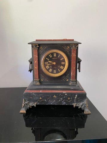 Drumhead pendule - L. Barbaste - Marmer - 1850-1900, Antiek en Kunst, Antiek | Klokken
