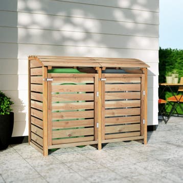 Dubbele Container Ombouw Geïmpregneerd Grenen Hout, Tuin en Terras, Verzenden, Nieuw, Hout, Containerberging