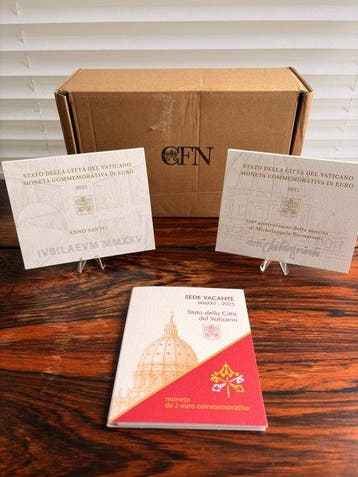 Vaticaan. 2 Euro 2025 (3 coins) (Zonder minimumprijs)