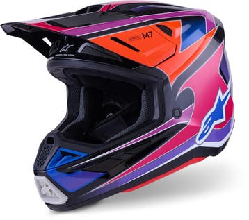 Alpinestars S-M7 Fuse Blauw Lila Crosshelm, XXL, Nieuw met kaartje, Overige merken, Heren