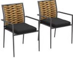 Set van 2 Rotan Tuinstoelen – Weerbestendig met Kussens, Verzenden, Nieuw