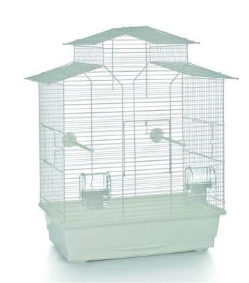 Vogelkooi Duvo Iza 2 Wit – Binnenkooi voor parkieten en k., Verzenden, Nieuw, Metaal, Vogelkooi
