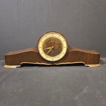 Tafelklok - Bauhaus - Verguld brons - 1940-1950 - Met, Antiek en Kunst, Antiek | Klokken