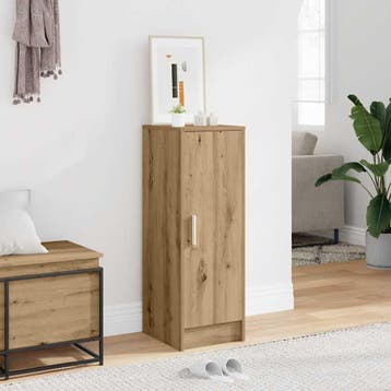 vidaXL Schoenenkast 32x35x92 cm bewerkt hout oud houtkleurig, Verzenden, Nieuw
