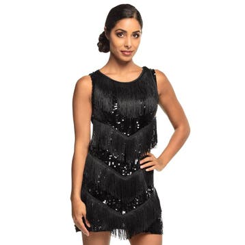 Flapper Jurk Zwart Chicago, Ophalen of Verzenden, Nieuw