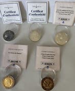 Frankrijk, Monaco. 2 Euro / 10 Euro 2009/2016 (5 monnaies)