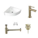 Sani Royal Fonteinset Keramiek Quartz met Kraan,, Doe-het-zelf en Verbouw, Sanitair, Nieuw