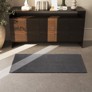 Kortpolig vloerkleed Soft Zone - 80 x 150 cm, antraciet, Verzenden, Nieuw